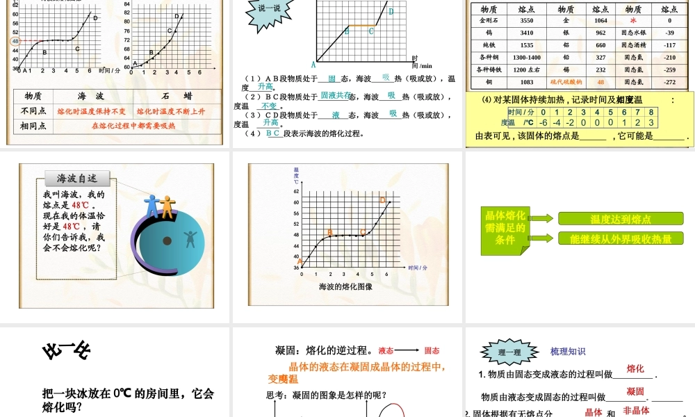 2013年七年级科学上册 4.5 熔化与凝固课件 浙教版