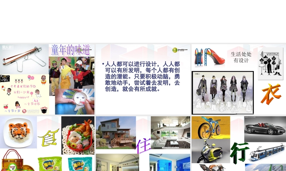 2014年高中通用技术 2.1揭开设计的面纱课件 地质版