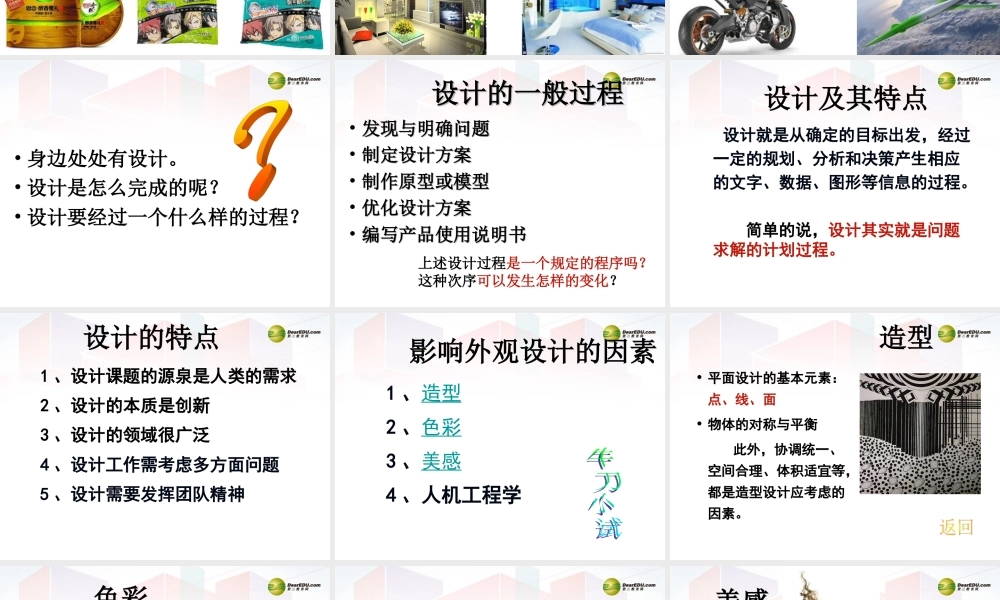 2014年高中通用技术 2.1揭开设计的面纱课件 地质版