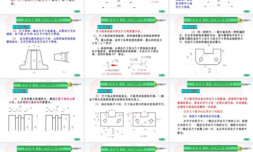 2014年高中通用技术 3.3设计的表达与交流（尺寸标注）课件 地质版