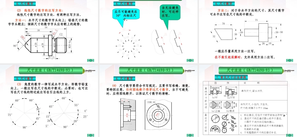 2014年高中通用技术 3.3设计的表达与交流（尺寸标注）课件 地质版
