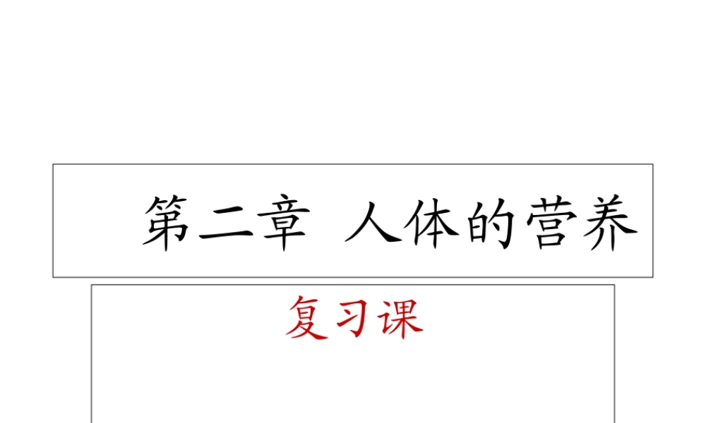 2013年七年级生物下册 第二章 人体的营养复习课件 新人教版