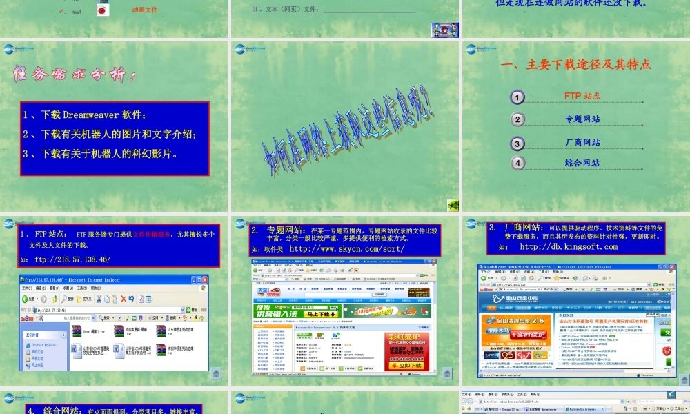2014高中信息技术基础 合法下载网络中的文件课件 粤教版必修1