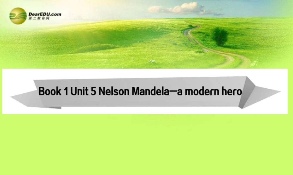 2015届高考英语一轮复习（悦读积累+知识淘宝+高考探究+重点探究+单元总结）Unit 5 Nelson Mandela—a modern hero课件 新人教版必修1