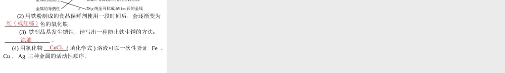 2013年中考化学复习 第14讲《金属及金属材料》课件 粤教版