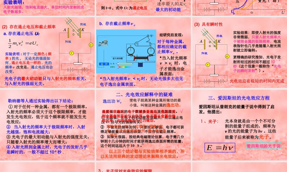 2018-2019学年高中物理 第十七章 波粒二象性 17.2 光的粒子性课件 新人教版选修3-5