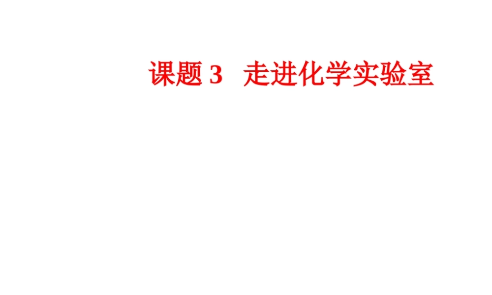 2012秋季九年级化学上册 课题3 走进化学实验室2课件 人教新课标版