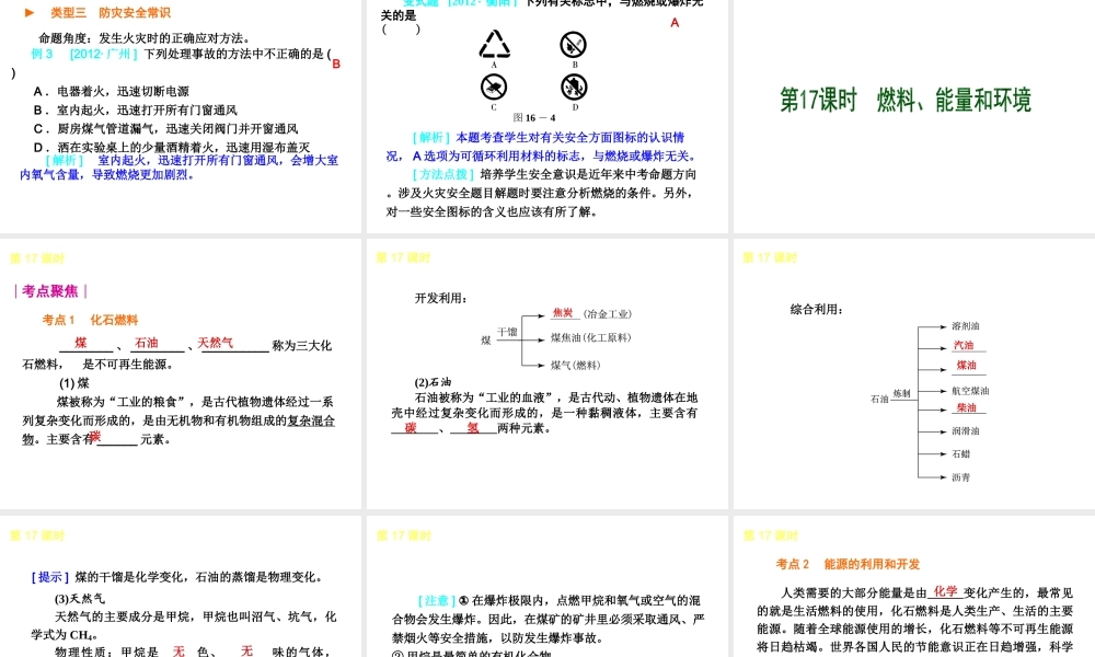 2013年中考化学复习方案 主题4 化学与社会发展课件 新人教版