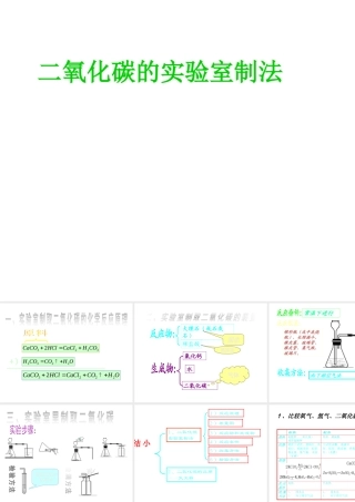 2012秋开学九年级化学《二氧化碳的实验室制法》精品课件3 北京课改版