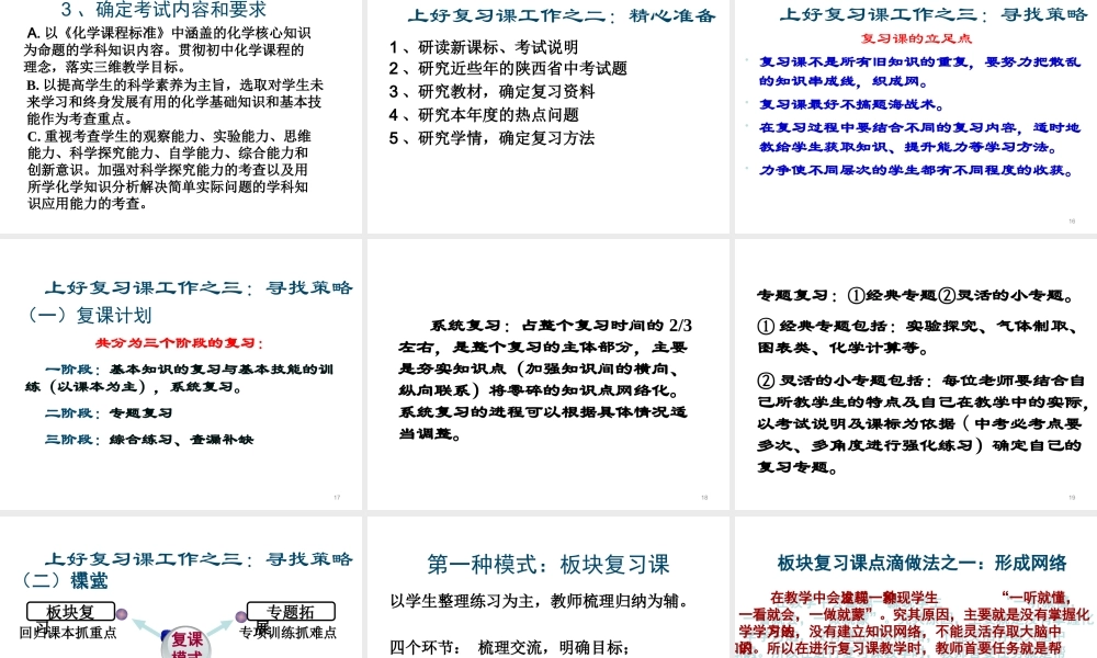 2013年中考化学复习体会课件