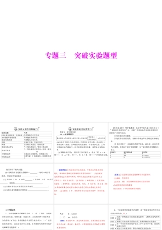 2013年中考生物复习 专题三 突破实验题型课件 北师大版