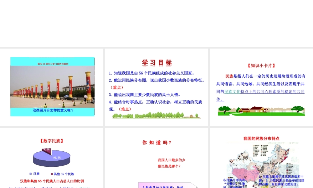 2014年八年级地理上册 1.4 中国的民族课件 （新版）湘教版