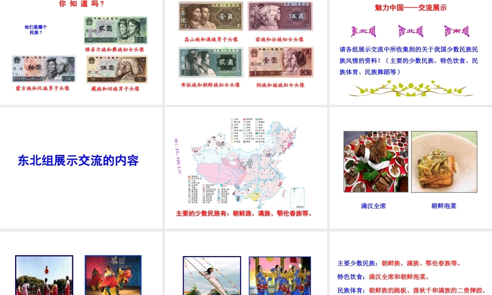 2014年八年级地理上册 1.4 中国的民族课件 （新版）湘教版