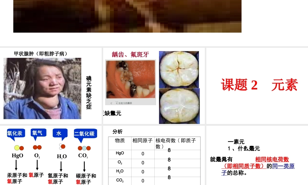 2012秋开学九年级化学《元素》精品课件 北京课改版