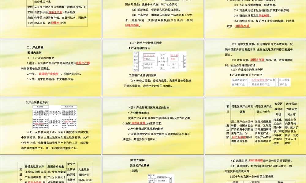 2020版高考地理大一轮复习 第三部分 第二章 区域可持续发展 第6讲 区际联系与区域协调发展课件 新人教版-新人教版高三全册地理课件