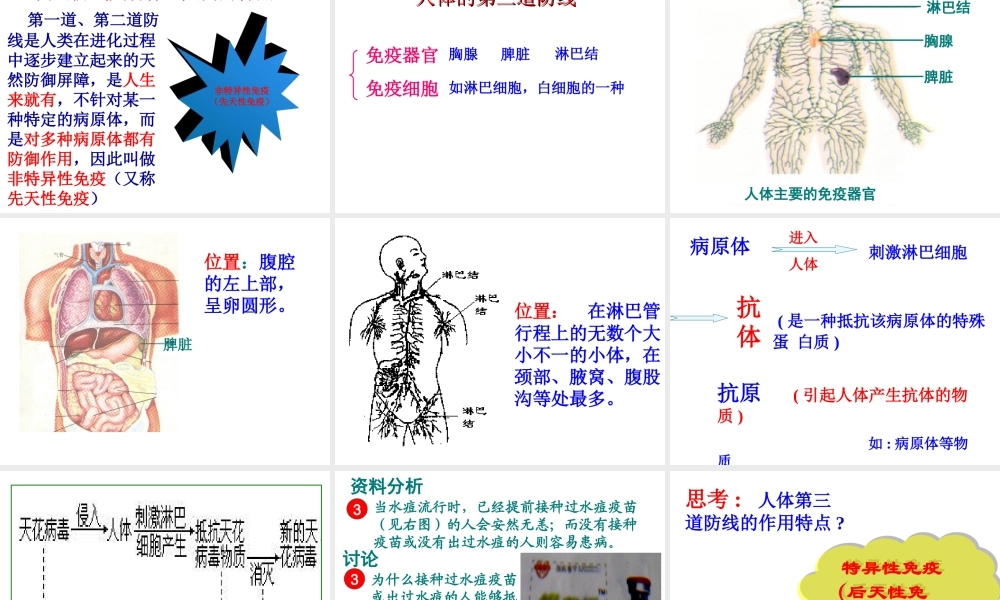 2014八年级生物下册 第二节 免疫和计划免疫课件 新人教版