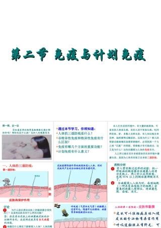 2014八年级生物下册 第二节 免疫和计划免疫课件 新人教版