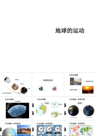 2014-2015年七年级地理上册 第一章 第二节《地球的运动》课件 新人教版