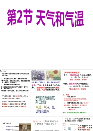 2014年八年级科学上册 第二章 第二节 天气和气温课件 浙教版