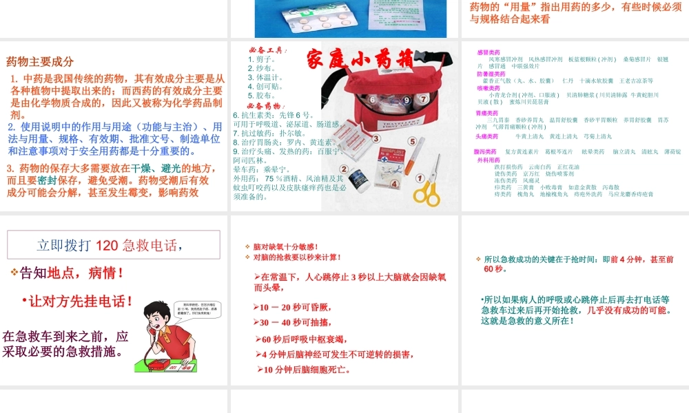 2014八年级生物下册 第二章 用药和急救课件 新人教版