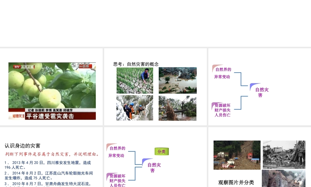 2014-2015学年八年级地理上册 2.4 自然灾害课件 （新版）新人教版