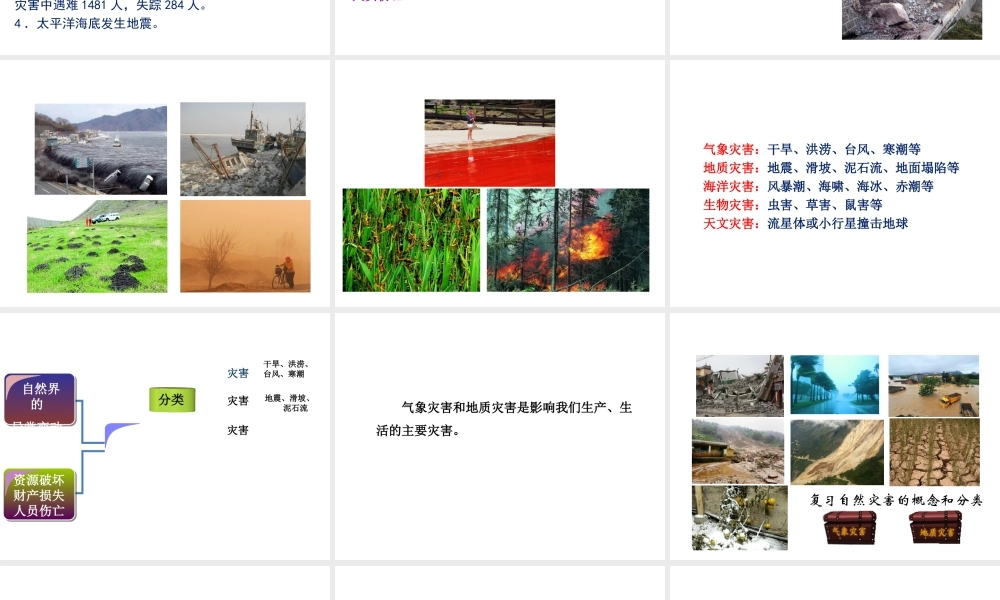 2014-2015学年八年级地理上册 2.4 自然灾害课件 （新版）新人教版