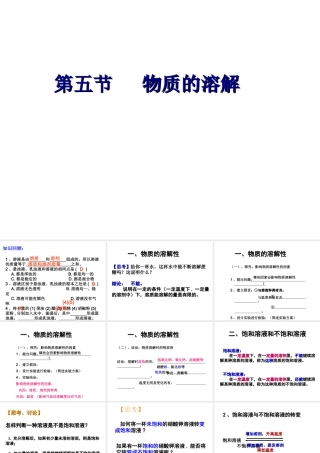 2014年八年级科学上册 第五节 物质的溶解课件 浙教版