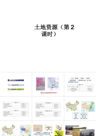2014-2015学年八年级地理上册 3.2 土地资源（第2课时）课件 （新版）新人教版