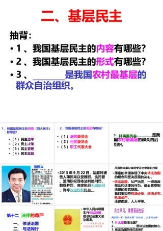 2014年秋九年级政治全册 第十二课 依法治国课件 教科版