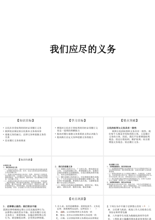 2014八年级政治下册 我们应尽的义务对点助学课件 新人教版