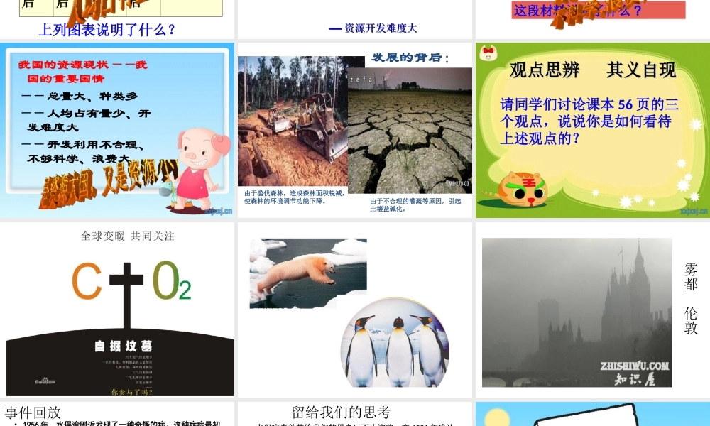 2014年秋九年级政治全册 第四课 第三框 实施可持续发展战略课件1 新人教版