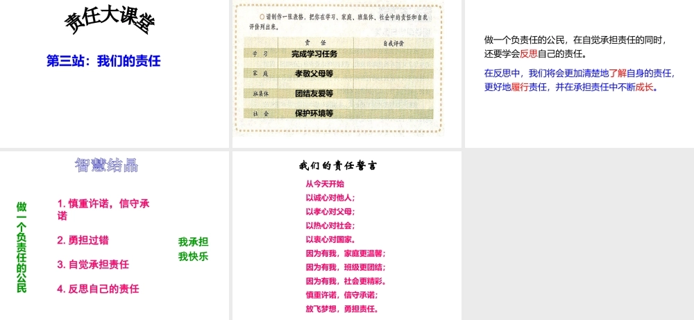 2014年秋九年级政治全册 第一单元 第二课 第三框 做一个负责任的公民课件 新人教版