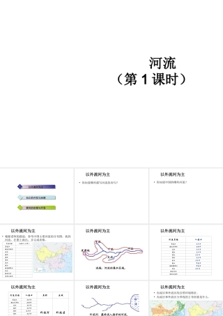 2014-2015学年八年级地理上册《河流》（第1课时）课件 （新版）新人教版