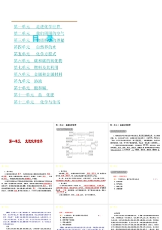 2014届九年级化学小复习课件 新人教版