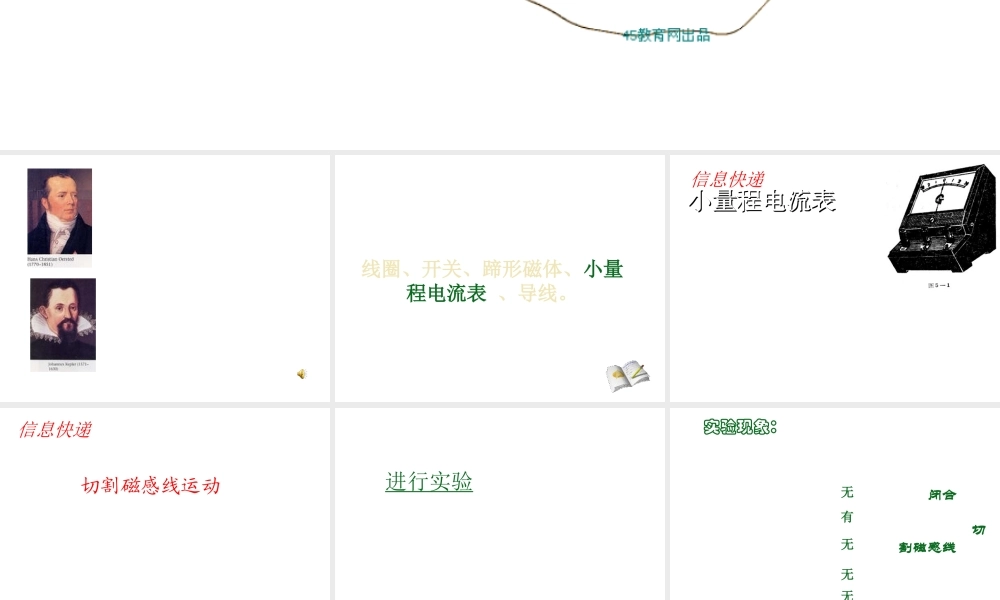 2014届九年级物理全册 第十七章 电能从哪里来 第二节 科学探究 怎样产生感应电流（3）课件 （新版）沪科版