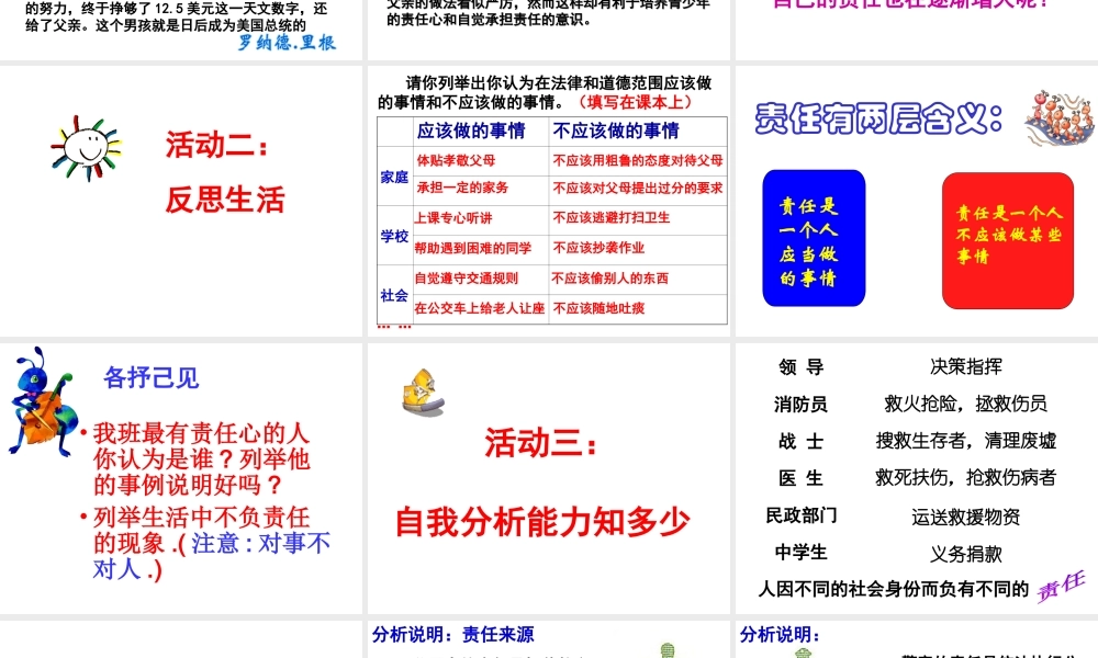 2014年秋九年级政治全册 第一课 第一节 我对谁负责 谁对我负责课件1 新人教版