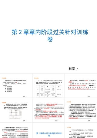 2014届中考科学复习练习 九上 第2章 物质转化与材料利用（章内阶段过关+综合过关检测针对训练+阶段综合测试一针对训练）课件 浙教版