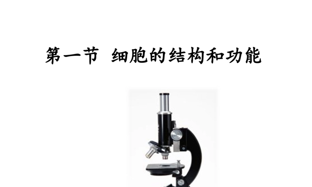 2014年秋七年级生物上册 1.2.1细胞的结构和功能 济南版