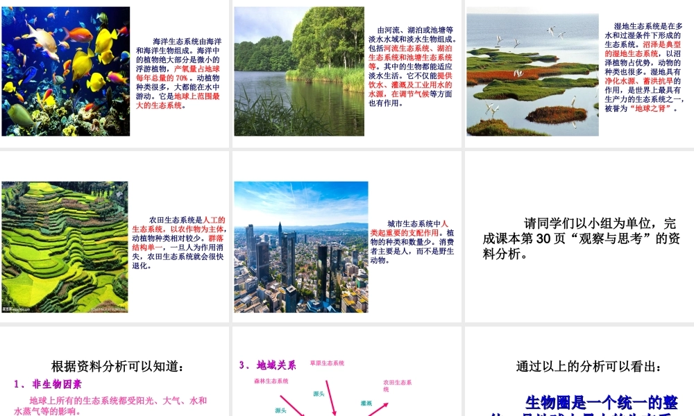 2014年秋七年级生物上册 1.2.3 生物圈是最大的生态系统课件 （新版）新人教版