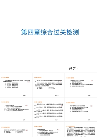 2014届中考科学小复习 八下 第4章《植物与土壤》（综合过关检测+阶段综合测试）课件 浙教版