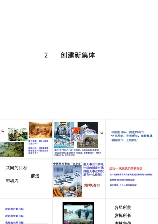 2014年秋七年级政治上册 第一课 第2框 创建新集体课件1 新人教版
