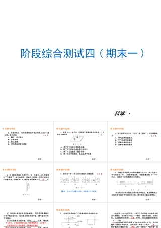 2014届中考科学小复习 七下 期末综合测试课件 浙教版