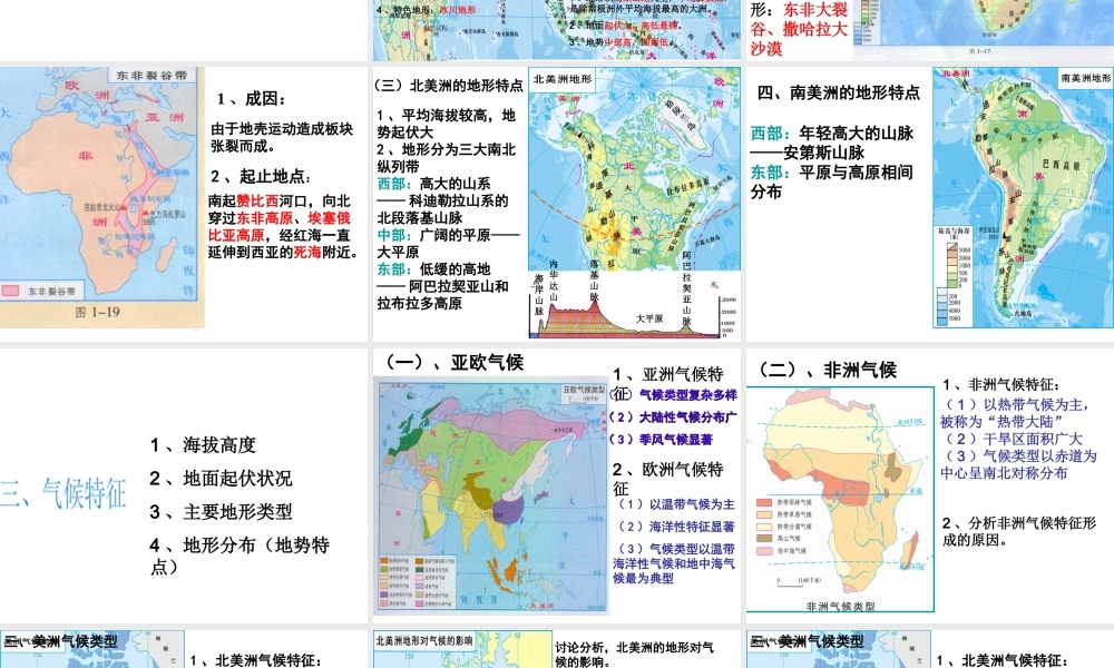 2014-2015学年七年级地理下册 第六章 认识大洲课件1 湘教版