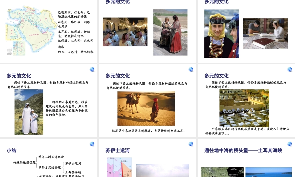 2014七年级地理下册 第八章 第一节 中东课件 新人教版