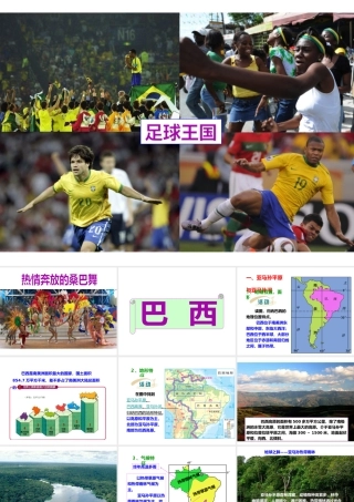 2014七年级地理下册 第九章 第二节 巴西课件 新人教版