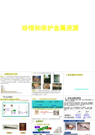 2014九年级化学下册 第六章 金属 6.4 珍惜和保护金属资源课件（1） （新版）粤教版