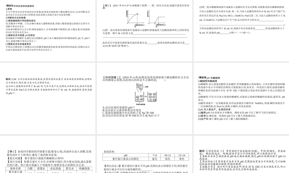 2014九年级化学下册 第十单元 酸和碱（基础整合+考点聚焦）同步课件 新人教版