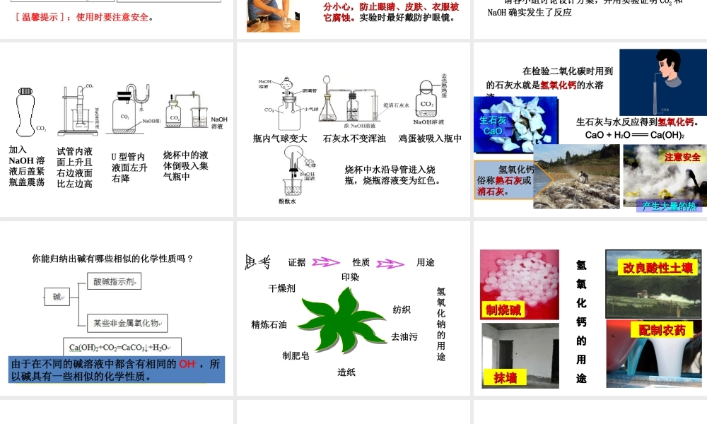 2014九年级化学下册《常见的酸和碱（第4课时）教学课件 （新版）新人教版