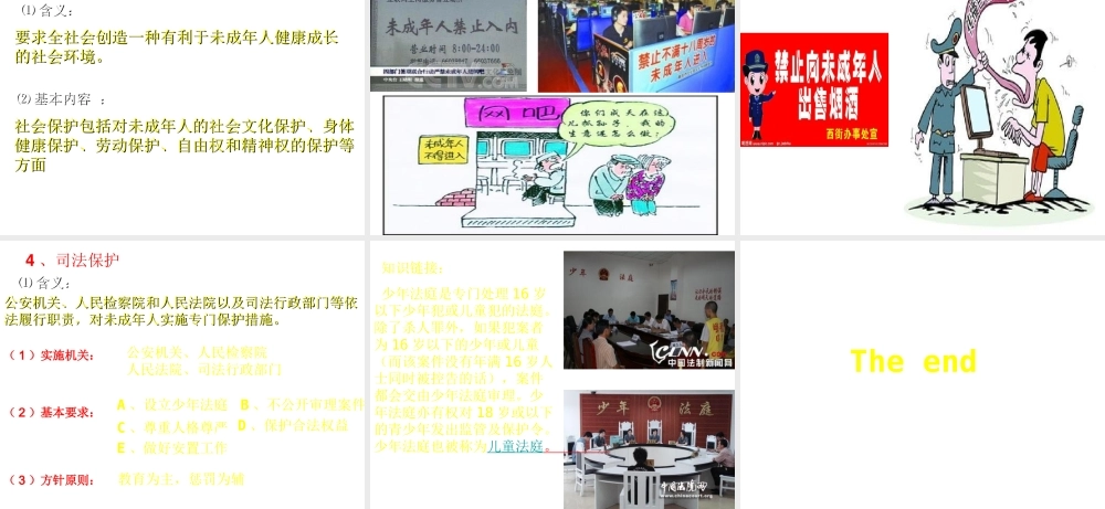 2014年秋七年级政治上册 第八课 第一框 特殊的保护特殊的爱课件 新人教版
