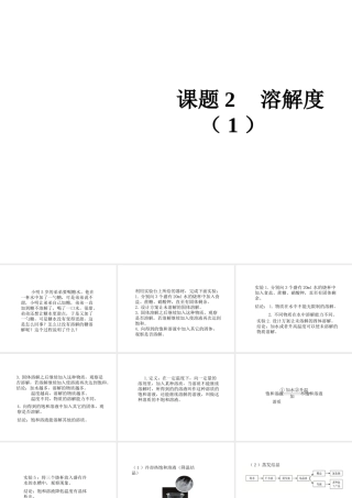 2014九年级化学下册《溶解度》（第1课时）教学课件 （新版）新人教版